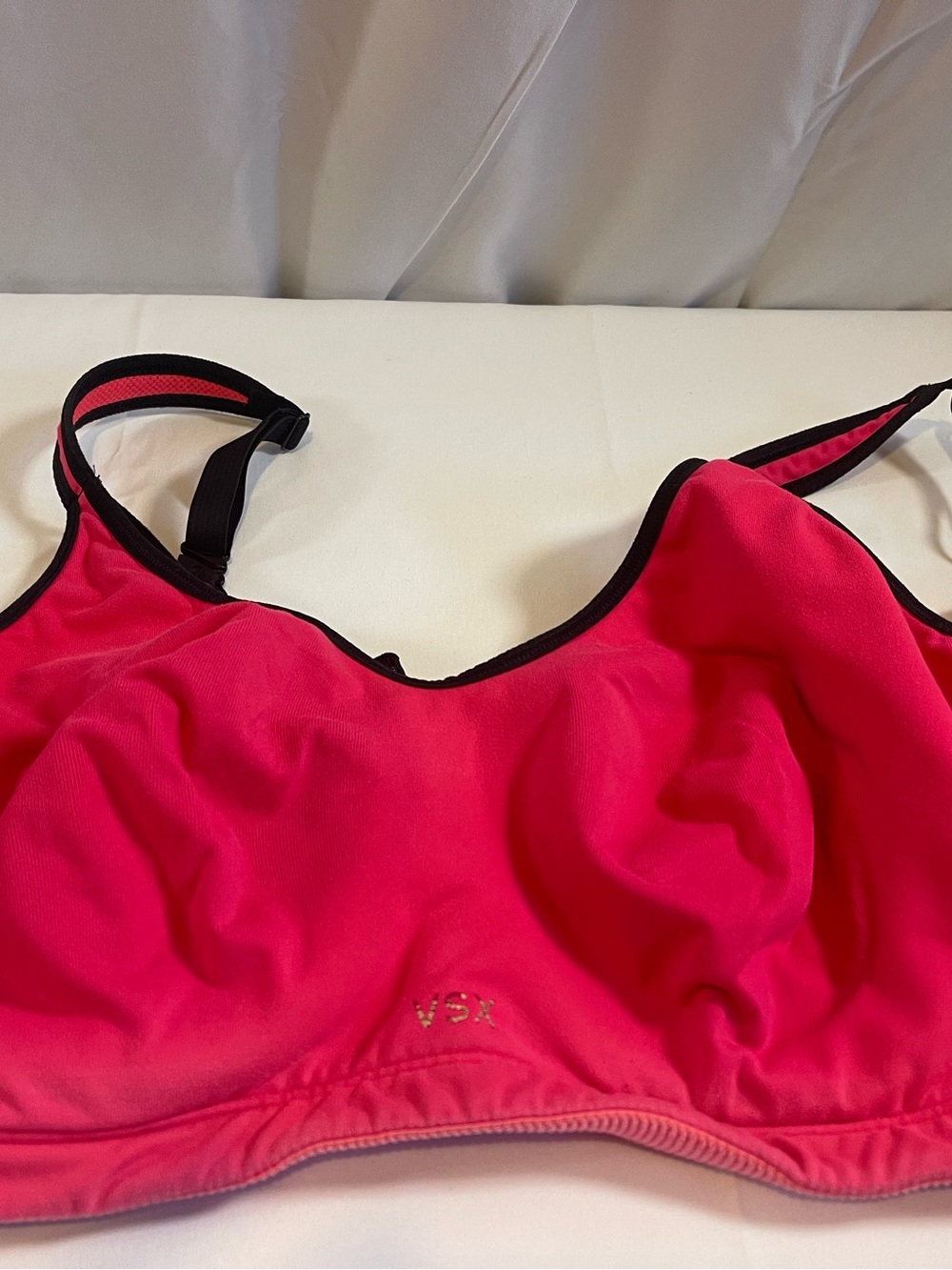 Victoria's Secret Hot Pink Sports Bra with Black Trim